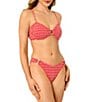 GB Gingham Seersucker Puff Rectangle Ring High Leg Hipster Swim Bottom - Image 4