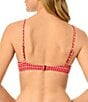 GB Gingham Seersucker Puff Scoop Bralette Swim Top - Image 2