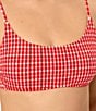GB Gingham Seersucker Puff Scoop Bralette Swim Top - Image 4