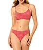 GB Gingham Seersucker Puff Scoop Bralette Swim Top - Image 5