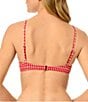 GB Gingham Seersucker Puff Scoop Bralette Swim Top - Image 2