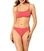 GB Gingham Seersucker Puff Scoop Bralette Swim Top - Image 3
