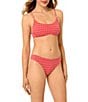 GB Gingham Seersucker Puff Scoop Bralette Swim Top - Image 4