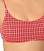 GB Gingham Seersucker Puff Scoop Bralette Swim Top - Image 5