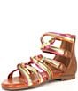 Color:Pink Multi - Image 4 - Girls' Avery Rainbow Gladiator Sandals (Youth)