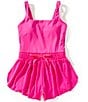 GB Big Girls Flippy Sleeveless Romper, Color:Hot Pink - Image 1