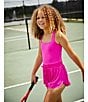 GB Big Girls Flippy Sleeveless Romper, Color:Hot Pink - Image 2