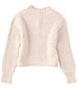 Color:Blush - Image 1 - Big Girls 7-16 Mock Neck Cropped Knit Sweater