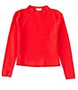 Color:Scarlet - Image 1 - Big Girls 7-16 Mock Neck Sweater