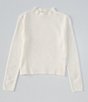 Color:Ivory - Image 1 - Big Girls 7-16 Mock Neck Sweater