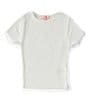 Color:Ivory - Image 1 - Big Girls 7-16 Short-Sleeve Rib Knit T-Shirt