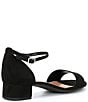 Color:Black - Image 2 - Girls' Microfiber Ankle Strap Block Heel Family Matching Dress Sandals (Youth)