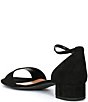 Color:Black - Image 3 - Girls' Microfiber Ankle Strap Block Heel Family Matching Dress Sandals (Youth)
