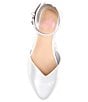 Color:Silver - Image 5 - Girls' Brielle-Girl Rhinestone Ankle Strap Pointed Toe Flats (Youth)