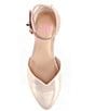 Color:Light Pink - Image 5 - Girls' Brielle-Girl Shimmer Fabric Ankle Strap Pointed Toe Flats (Infant)