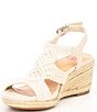 Color:Pebble - Image 4 - Girls' Cabana Woven Macrame Wedge Sandals (Youth)