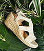 Color:Pebble - Image 5 - Girls' Cabana Woven Macrame Wedge Sandals (Youth)