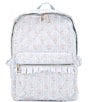 GB Girls Quilted Floral Bow Ruffle Backpack - Image 1