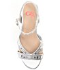 Color:Silver - Image 5 - Girls' Glammee-Girl Jeweled Wedge Dress Sandals (Youth)