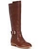 Color:Whiskey Wood - Image 1 - Girls' Jessie-Girl Leather Tall Riding Boots (Infant)