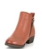 Color:Toffee - Image 4 - Girls' Jovi-Girl Leather Western Inspired Booties (Infant)