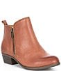 Color:Toffee - Image 1 - Girls' Jovi Leather Side Zip Booties (Youth)