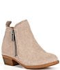 Color:Taupe - Image 1 - Girls' Jovi Suede Side Zip Booties (Infant)