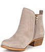 Color:Taupe - Image 4 - Girls' Jovi-Girl Suede Side Zip Booties (Youth)