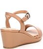 Color:Berkshire Tan - Image 2 - Girls' Juudeth-Girl Leather Family Matching Wedge Sandals (Toddler)