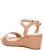 Color:Berkshire Tan - Image 3 - Girls' Juudeth-Girl Leather Family Matching Wedge Sandals (Toddler)
