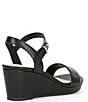 Color:Black - Image 2 - Girls' Juudeth Leather Family Matching Wedge Sandals (Youth)