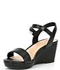 Color:Black - Image 4 - Girls' Juudeth Leather Family Matching Wedge Sandals (Youth)
