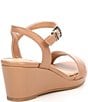 Color:Berkshire Tan - Image 2 - Girls' Juudeth-Girl Leather Family Matching Wedge Sandals (Youth)