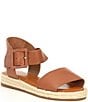 Color:Vacay Tan - Image 1 - Girls' Kaygan Leather Espadrille Family Matching Flat Sandals (Infant)