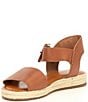 Color:Vacay Tan - Image 4 - Girls' Kaygan Leather Espadrille Family Matching Flat Sandals (Infant)