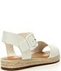 Color:White - Image 2 - Girls' Kaygan Leather Espadrille Family Matching Flat Sandals (Youth)