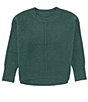 Color:Forest - Image 1 - Girls Little Girls 2-6X Ribbed Neck Seamed Sweater