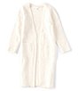 Color:Ivory - Image 1 - Girls Little Girls 2-6X Knit Teddy Cardigan
