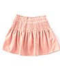 Color:Blush - Image 1 - Girls Little Girls 2-6X Smocked High-Waisted Mini Skirt