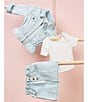 Color:Ivory - Image 2 - Little Girls 2T-6X Short-Sleeve Rib Knit Tee