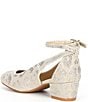 Color:Sand Gold - Image 3 - Girls' Lulaa 2 Cut Out Rhinestone Family Matching Dress Heels (Youth)