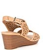 Color:Dark Sierra Tan - Image 2 - Girls' Mae Perferated Wedge Sandals (Youth)