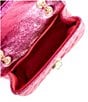 Color:Hot Pink - Image 3 - Girls Metallic Quilted Crossbody Handbag