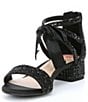 Color:Black - Image 4 - Girls' Neely Bow-Tie Rhinestone Family Matching Dress Sandals (Toddler)