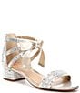 Color:Light Gold - Image 1 - Girls' Neely-Girl Bow-Tie Jeweled Family Matching Dress Sandals (Youth)