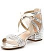 Color:Light Gold - Image 4 - Girls' Neely-Girl Bow-Tie Jeweled Family Matching Dress Sandals (Youth)