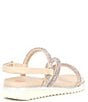 Color:Bisque - Image 2 - Girls' Remi Bling Band Suede Sandals (Toddler)