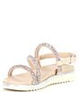 Color:Bisque - Image 4 - Girls' Remi Bling Band Suede Sandals (Toddler)