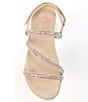 Color:Bisque - Image 5 - Girls' Remi Bling Band Suede Sandals (Toddler)