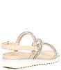 Color:Bisque - Image 2 - Girls' Remi Bling Band Suede Sandals (Youth)
